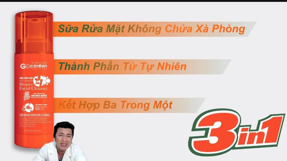 Bộ đôi siêu phẩm Mỹ phẩm sinh học: Kem chống nắng và sữa rửa mặt GOCAREEN