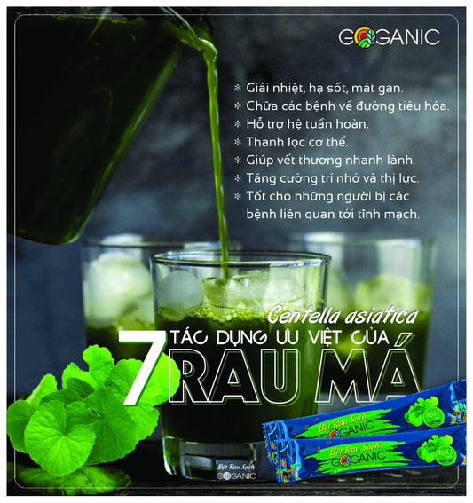 Bột Rau Má Goganic ( Penny wort veggie powder Goganic) 28 pieces/box